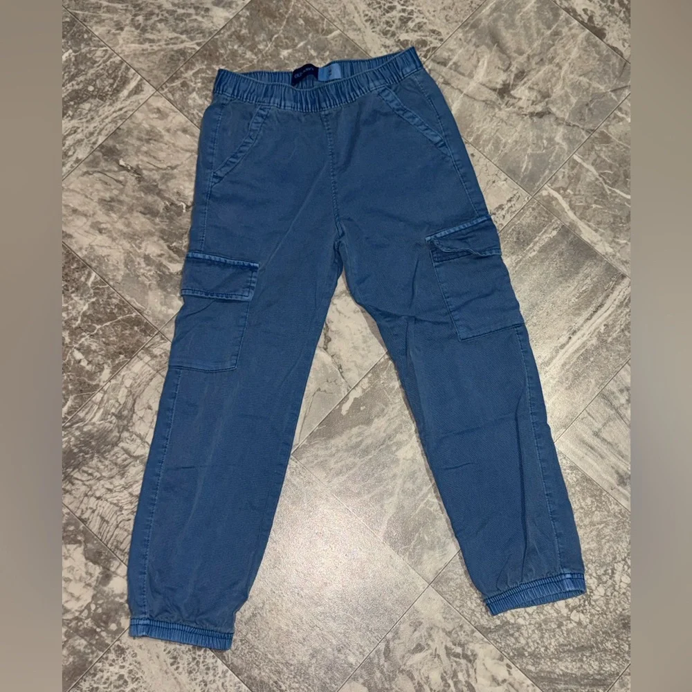 Old Navy Girls Blue Cargo Jogger Pants Pull-On Size 8 M